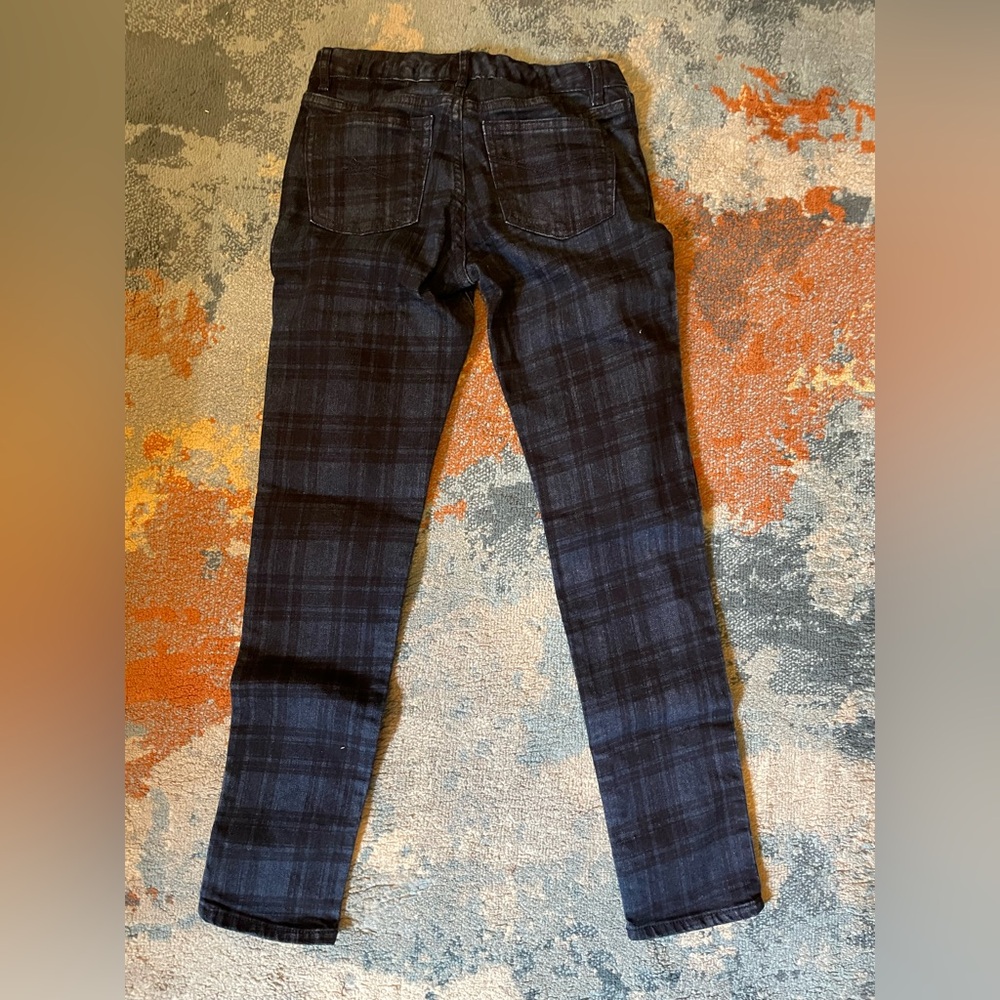 Gap Girls Plaid Skinny Jeans. Size 10/12. Like New